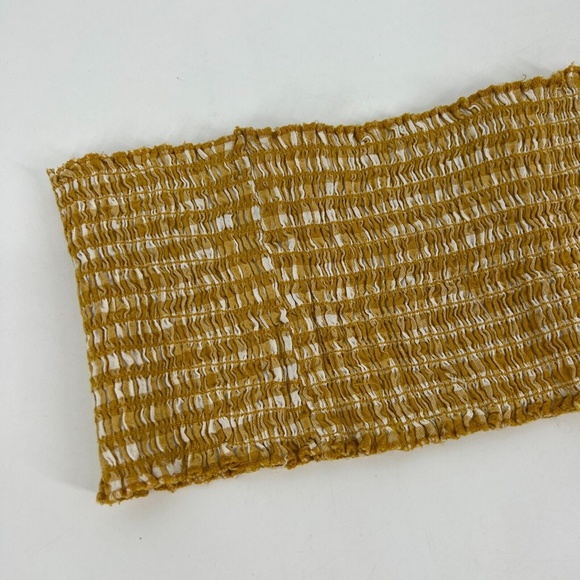 Brandy Melville Kessy Tube Top Gingham Smocked Bandeau Crop - Picture 11 of 12